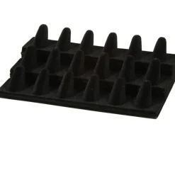 6 Pack: Black Velvet 3-Tier Ring Peg Display by Bead Landing™