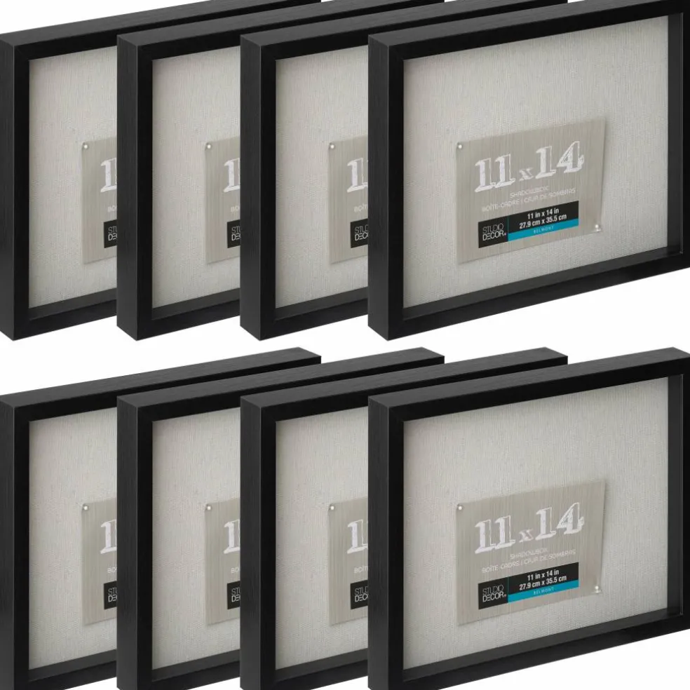 8 Pack: Black 11" x 14" Belmont Shadow Box by Studio Décor®