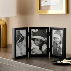 12 Pack: Black 4" x 6", 3 Opening Hinged Frame, Simply Essentials™ by Studio Décor®