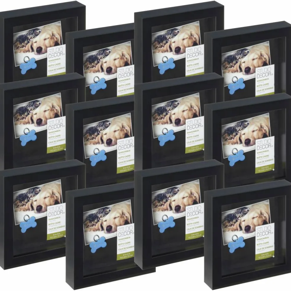 12 Pack: Black 6" x 6" Shadow Box by Studio Décor®