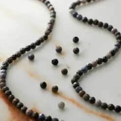 6 Pack: Blue & Black Sapphire Faceted Round Beads, 2mm by Bead Landing™