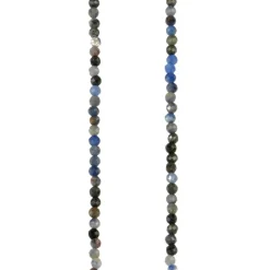 6 Pack: Blue & Black Sapphire Faceted Round Beads, 2mm by Bead Landing™
