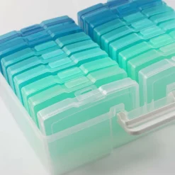 8 Pack: Blue Ombre Photo & Craft Keeper by Simply Tidy®