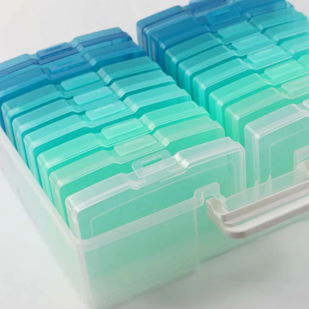 8 Pack: Blue Ombre Photo & Craft Keeper by Simply Tidy®