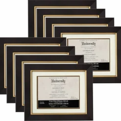 8 Pack: Brown & Gold 8.5" x 11" Document Frame with Mat by Studio Décor®