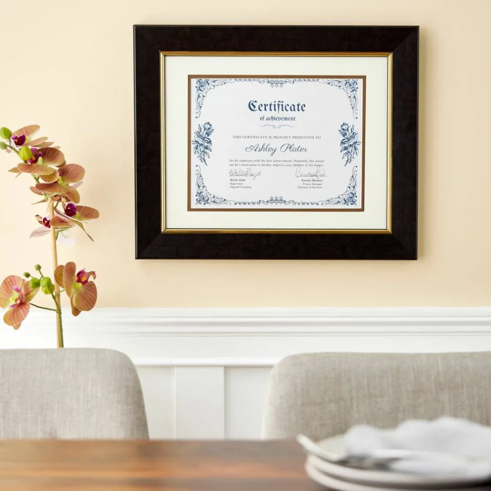 8 Pack: Brown & Gold 8.5" x 11" Document Frame with Mat by Studio Décor®