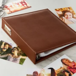 8 Pack: Brown Saffiano D-Ring Scrapbook Album by Recollections®