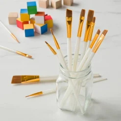 6 Pack: Brown Taklon Super Value Paintbrush Pack by Craft Smart®