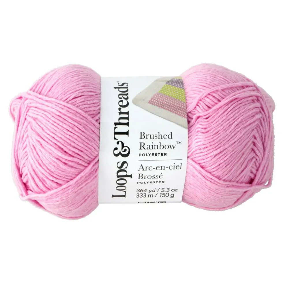 15 Pack: Brushed Rainbow™ Yarn by Loops & Threads®