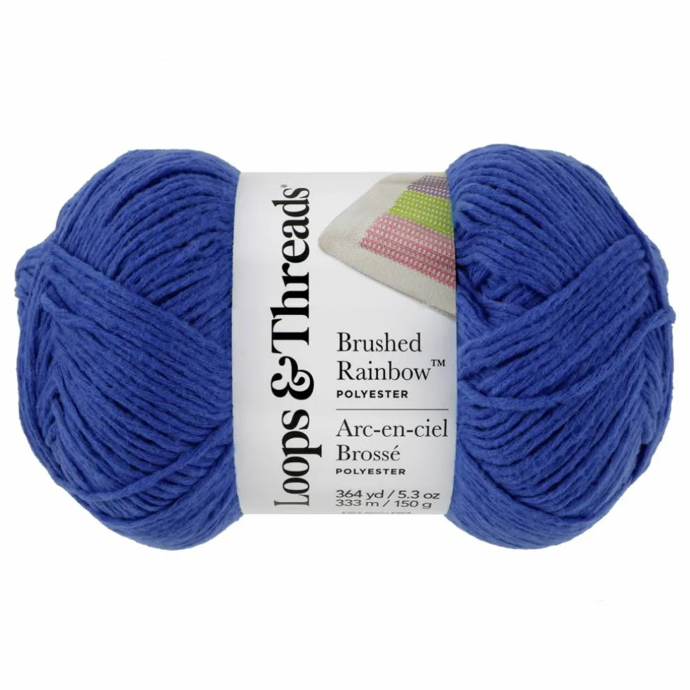 15 Pack: Brushed Rainbow™ Yarn by Loops & Threads®