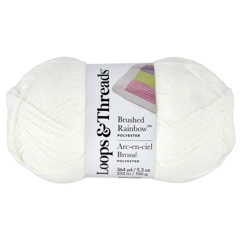 15 Pack: Brushed Rainbow™ Yarn by Loops & Threads®