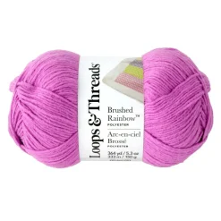 15 Pack: Brushed Rainbow™ Yarn by Loops & Threads®