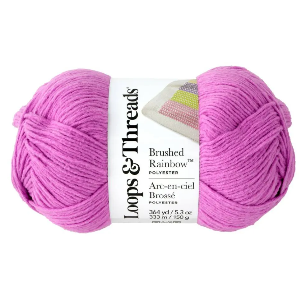 15 Pack: Brushed Rainbow™ Yarn by Loops & Threads®