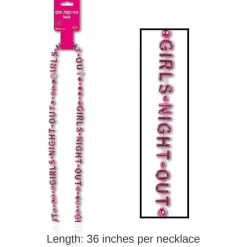 12 Pack Bulk Bachelorette Party Girls' Night Out Bead Necklaces