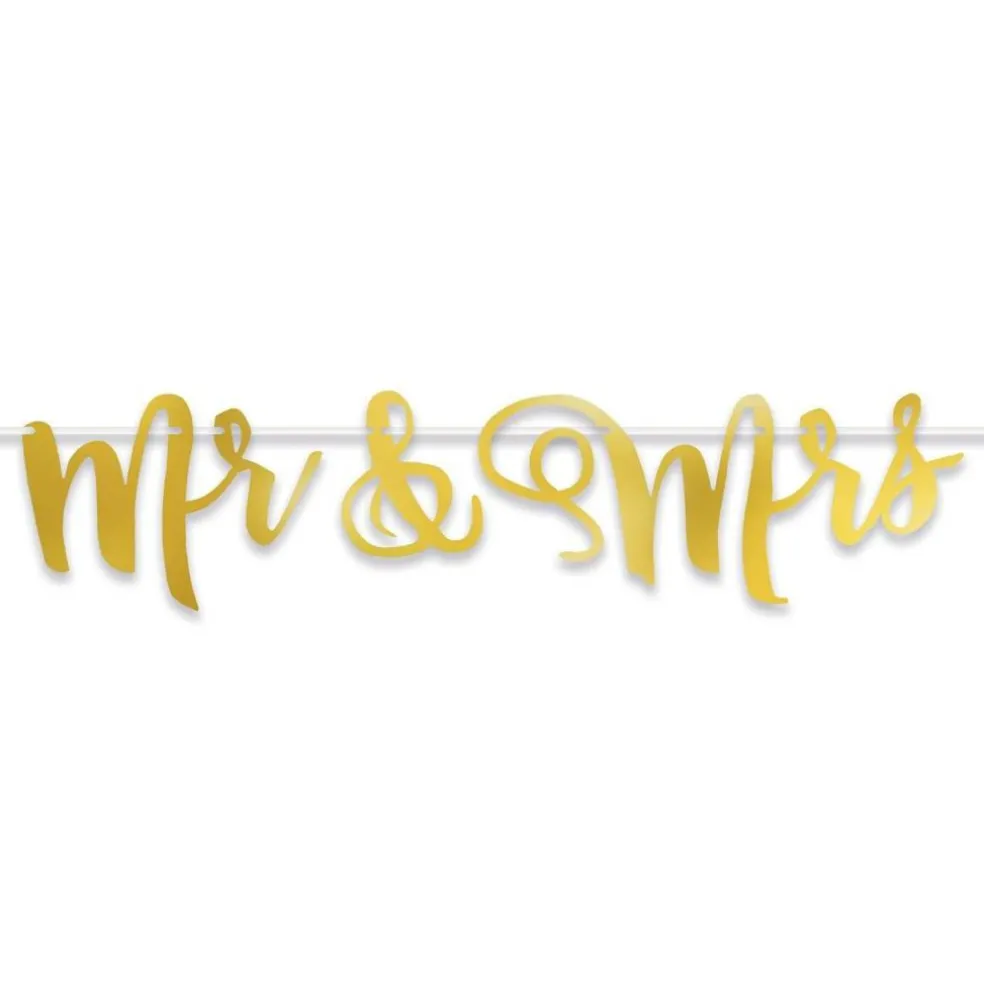 12 Pack Bulk Foil Mr/Mrs Wedding Party Streamer