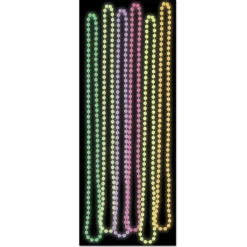 72 Pack Bulk Glow In The Dark Party Bead Necklaces