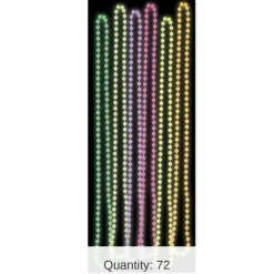 72 Pack Bulk Glow In The Dark Party Bead Necklaces