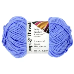 6 Pack: Bulky Brushed Rainbow™ Yarn by Loops & Threads®