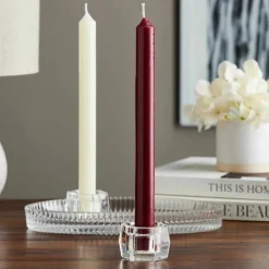 48 Pack: 10" Burgundy Camelot Dinner Candle by Ashland®