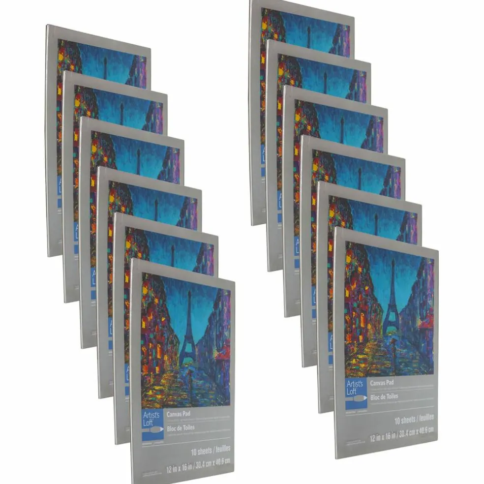 12 Pack: Canvas Pad by Artist's Loft™ Necessities™, 12" x 16"