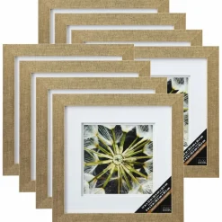 8 Pack: Champagne Wall Frame with Double Mat, Gallery by Studio Décor®