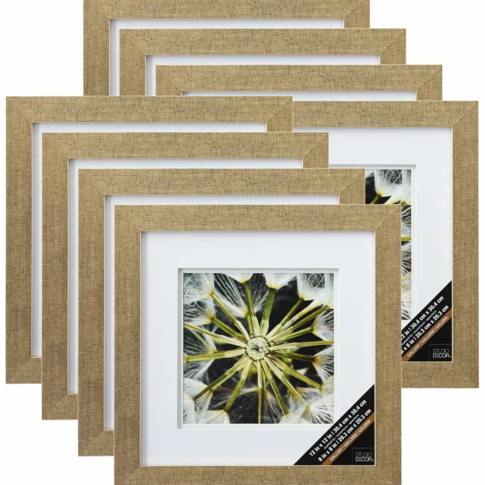 8 Pack: Champagne Wall Frame with Double Mat, Gallery by Studio Décor®