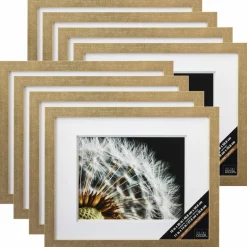 8 Pack: Champagne Wall Frame with Double Mat, Gallery by Studio Décor®