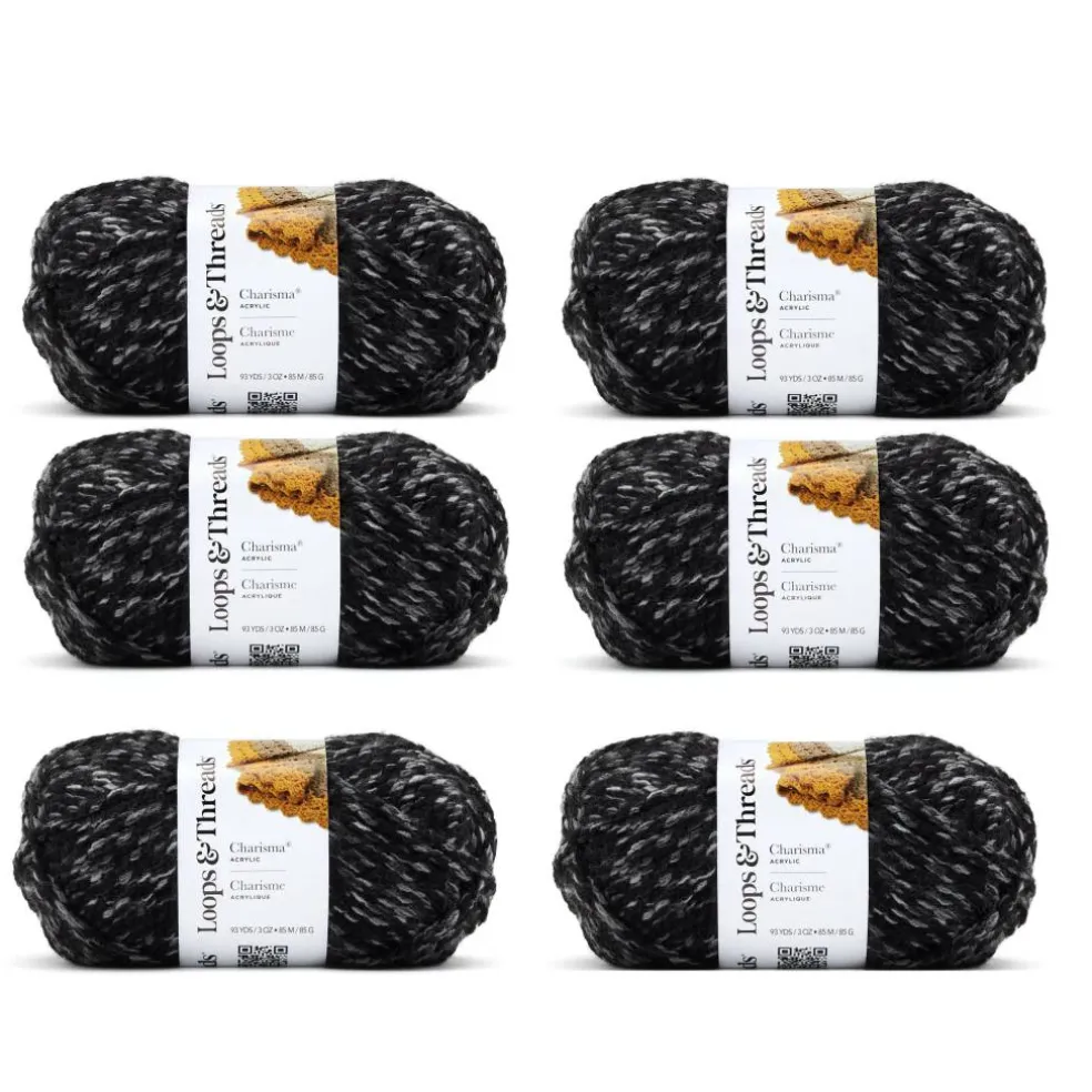 6 Pack: Charisma™ Heather Yarn by Loops & Threads®
