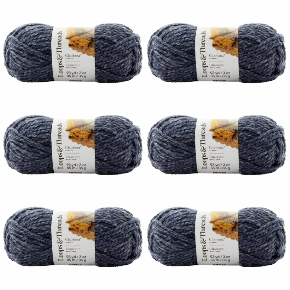 6 Pack: Charisma™ Heather Yarn by Loops & Threads®