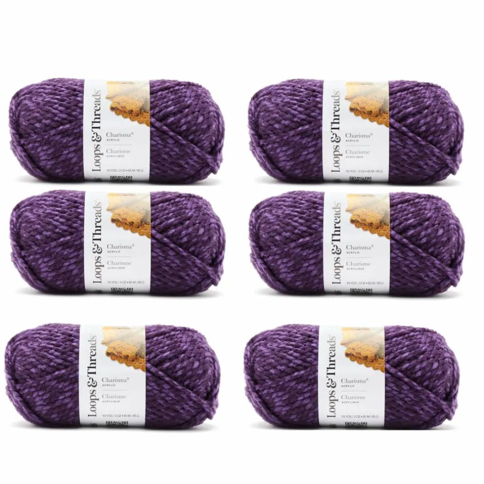 6 Pack: Charisma™ Heather Yarn by Loops & Threads®