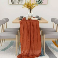 12 Pack Cheesecloth Table Runner, Runner Gauze Boho Wedding Decor Romantic Table Runner for Wedding Birthday Party(35