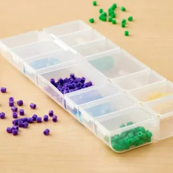 6 Pack: Clear 14-Compartment Flip Top Bead Organizer by Bead Landing™