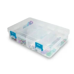 6 Pack: Clear 8-Compartment Storage Box by Bead Landing™