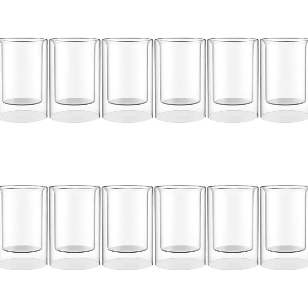 12 Pack: 6" Clear Glass Cylinder Candle Holder by Ashland®