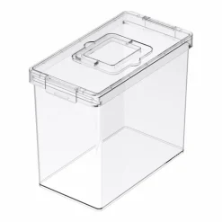8 Pack: Clear Letter File Storage Case with Top Handle by Simply Tidy®
