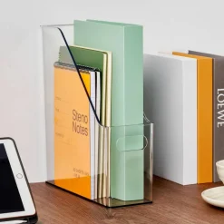 8 Pack: 12" Clear Magazine Storage Bin by Simply Tidy®