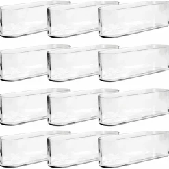 12 Pack: 13" Clear Oval Glass Vase by Ashland®