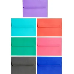 100 Pack Colored Envelopes 5x7 for Mailing, A7 for Invitations, Greeting Cards