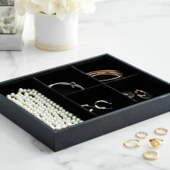 12 Pack: 5 Compartment Velvet Storage Tray by Bead Landing™