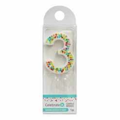 12 Pack: Confetti Number Birthday Candle by Celebrate It™