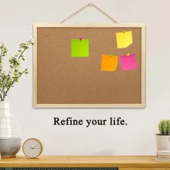 2 Pack Cork Board Bulletin Board (Brown) 15.7" x 11.81"