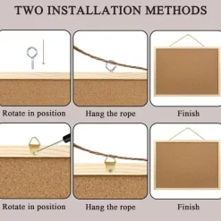 2 Pack Cork Board Bulletin Board (Brown) 15.7