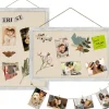 2 Pack Cork Boards for Walls with Linen, 16x11 Wood(Rustic White)
