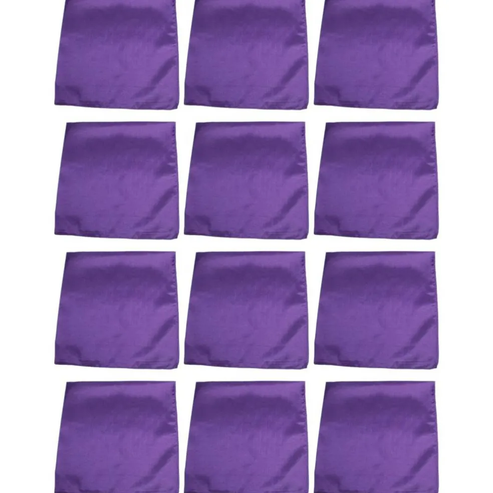 12 Pack Cotton Bandanas in Plain Colors for Crafts, Costumes, Workwear