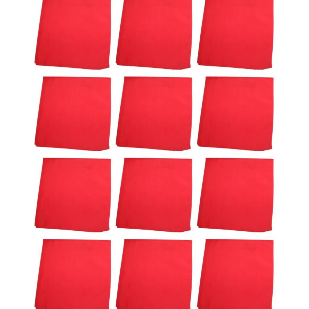 12 Pack Cotton Bandanas in Plain Colors for Crafts, Costumes, Workwear