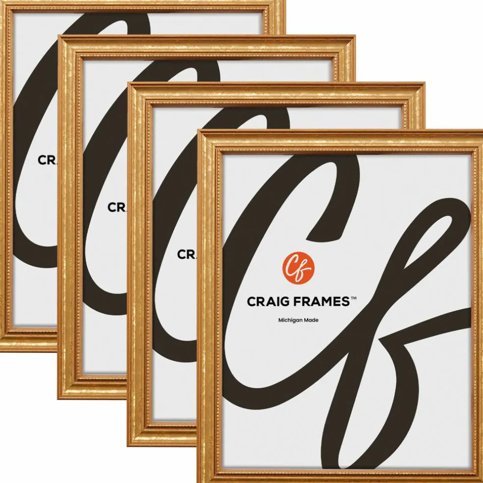 4 Pack: Craig Frames Stratton Aged Gold Picture Frame