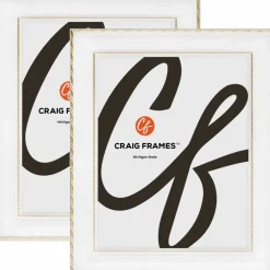 2 Pack Craig Frames Victoria White and Gold Picture Frame