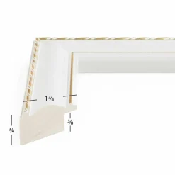 2 Pack Craig Frames Victoria White and Gold Picture Frame