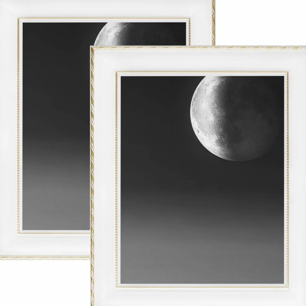 2 Pack Craig Frames Victoria White and Gold Picture Frame