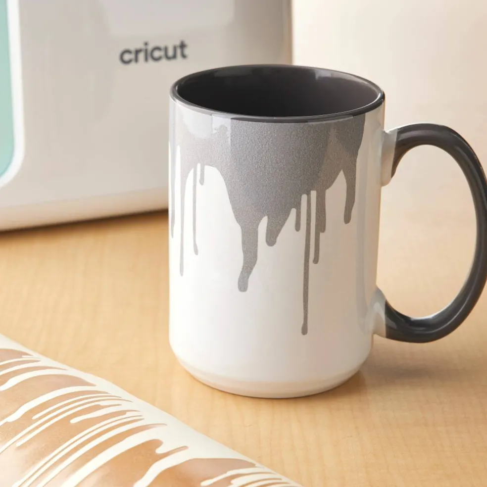 8 Pack: Cricut® 15oz. White & Gray Ceramic Mug Blank